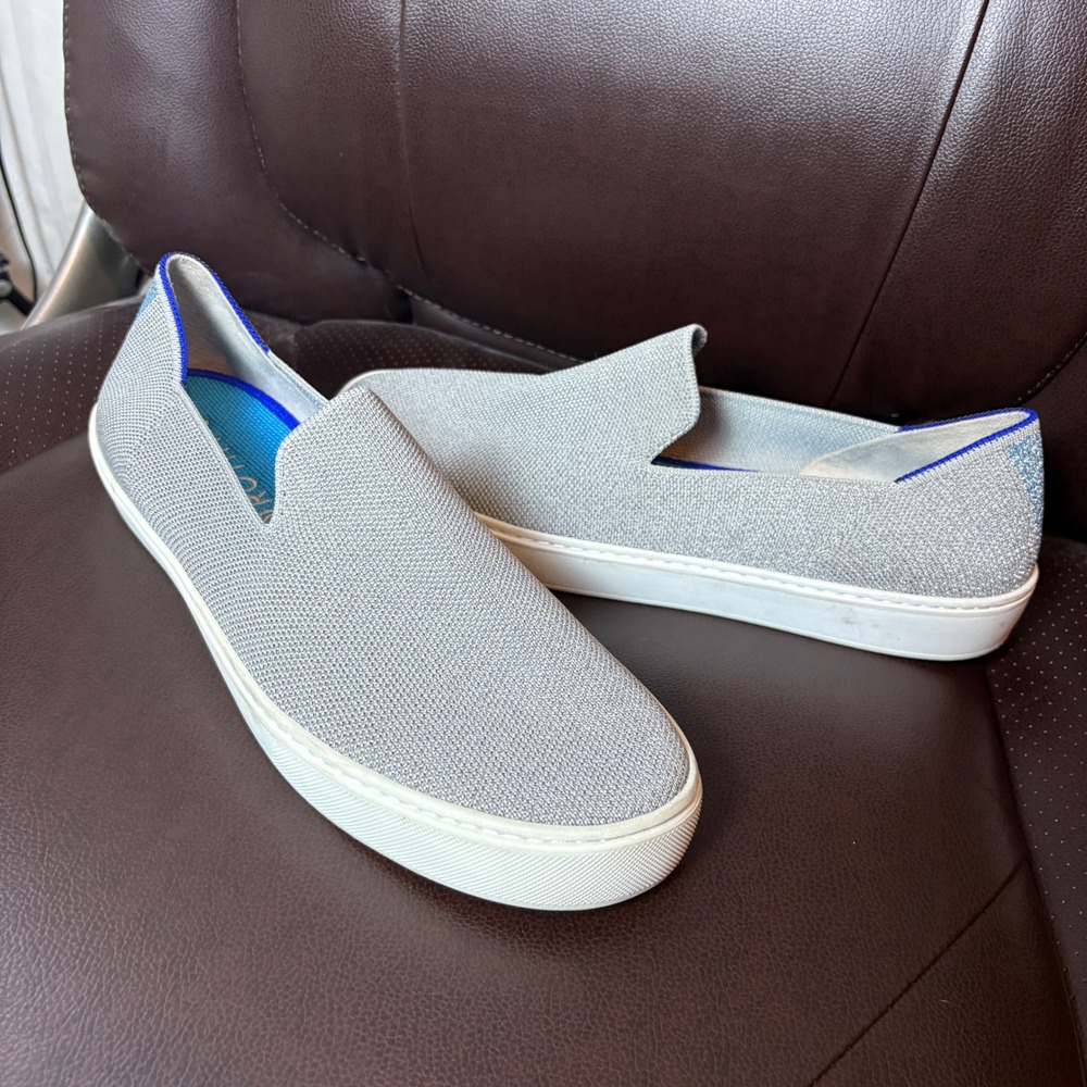 Rothy's Sneaker Women 12 The Sneaker Slip On Grey Sustainable‎ Washable Comfort
